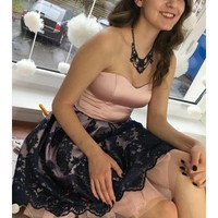 Pretty Lace Homecoming Dress,Sexy Party Dress,Charming Homecoming Dress,Pretty Graduation Dress,Homecoming Dresses ,H75 - Thumbnail 1