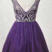 Pretty Beading Homecoming Dress,Sexy Party Dress,Charming Homecoming Dress,Pretty Graduation Dress,Homecoming Dresses ,H76 - Thumbnail 1