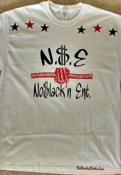 N$E No$lacknEnt. (White,Black&Red) Business T-shirt.