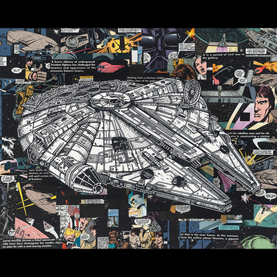 "The Fast and Furious Falcon" Print on Wood