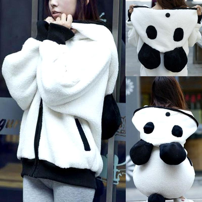 Cute kawaii panda hoodie coat