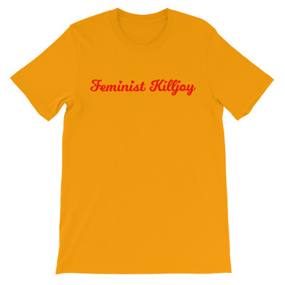 Feminist Killjoy mustard Unisex short sleeve t-shirt