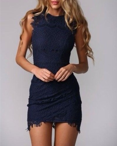 Charming Slim-Line Homecoming Dress,Lace Sexy Homecoming Dress, Short Noble Blue Homecoming Dress