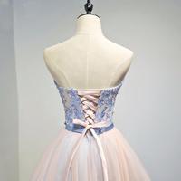 H87 A-Line Sweetheart Lace Appliques Short Homecoming Dress - Thumbnail 1