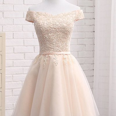 H90 a-line appliques pretty short homecoming dress - Thumbnail 3