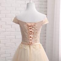 H90 A-Line Appliques Pretty Short Homecoming Dress - Thumbnail 1