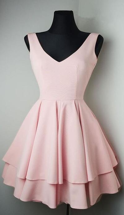 Pink Homecoming Dress,Short Prom Dress,Stain Prom Dress for girls