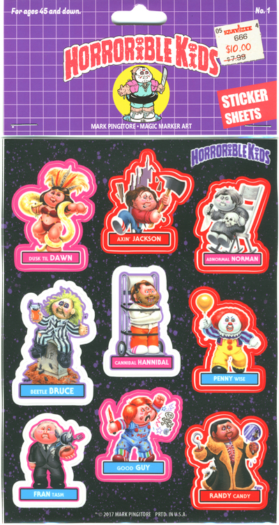 Horrorible Kids Sticker Sheet Pack - No. 1