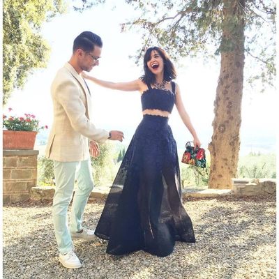 Charming prom dress, long prom dress, lace prom dress, two pieces prom dress, 2018 prom dress, PD17611