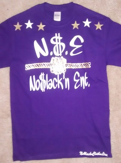 N$E No$lacknEnt. (RoyalPurple,White&GalaxyGold) T-shirt.