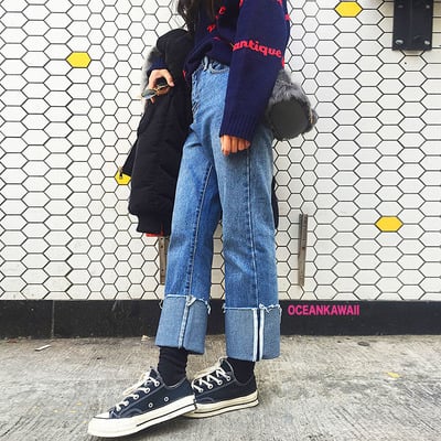 VINTAGE TURN UP JEANS