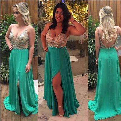 Z189 Beading Sexy Custom Made Backless Charming Prom Dress,Prom Dresses