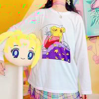 Japanese Otaku Sailor Moon Anime Long Sleeve T-shirt - Thumbnail 1