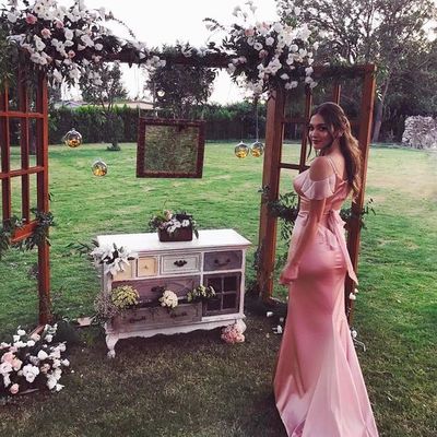 Elegant spaghetti straps long prom dresses - Thumbnail 5