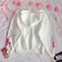 MIDNIGHT LAND Stars Printed Hoodie Sweatshirt - Thumbnail 2