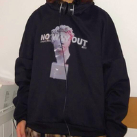 Vaporwave NO WAY OUT Hoodie Sweatshirt - Thumbnail 3