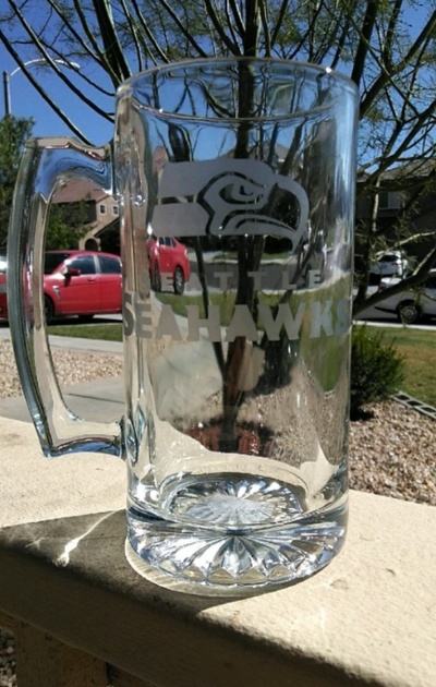 Seattle Seahawks glass mug