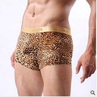 #803 sexy Men's underwear lingerie leopard U bag boxer shorts cuecas calzoncillos hombre heren ondergoed - Thumbnail 1
