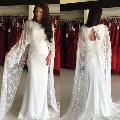 White mermaid prom dresses mother of the bride dresses - Thumbnail 5