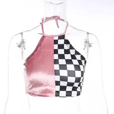 Velvet Checker Tank Top
