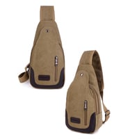 New Chest Canvas Messenger Bag One Shoulder Bag MFB12 - Thumbnail 4