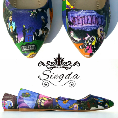 Beetlejuice Pointed Ballet Flats