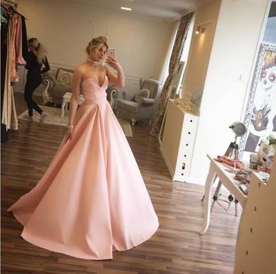 Pink Long Prom Dresses for Women