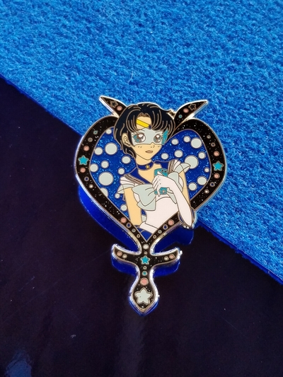 Sailor Mercury ( Hard Enamel, Black Glitter )