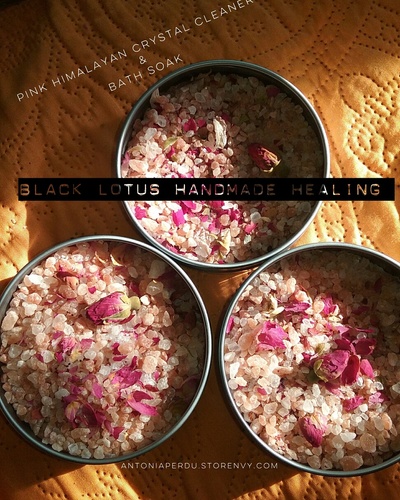 Hibiscus-Rose Pink Himalayan Crystal Cleaner & Bath Soak Detox
