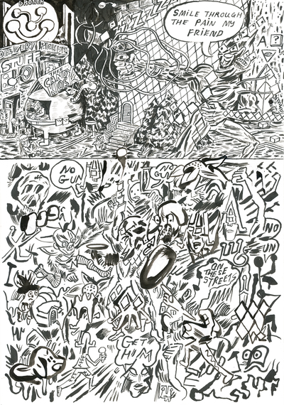 BOTTOMLESS PIT COMIC page 17 "SMILE"