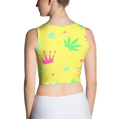 Yellow Queen of the Green Crop Top