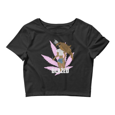 Black Official Daisy Doobs Blazed Crop Tee