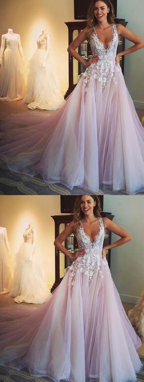 Custom Made Sleeveless Evening Prom Dress Long Pink Prom Dresses With Backless Applique Great Dresses,PD3900181