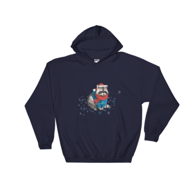 Holiday Raccoon ☆ Hooded Sweatshirt