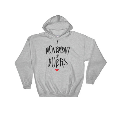 Grey New Movement of Doers - Hooded Sweatshirt