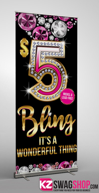 $5 Bling - RETRACTABLE BANNER - 5