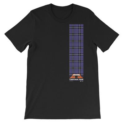 Tartan Stripe Black Unisex T-Shirt