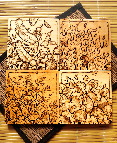 Elemental coaster set