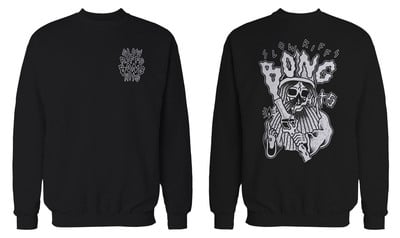 SLOW RIFFS BONG HITS WIZARD CREWNECK