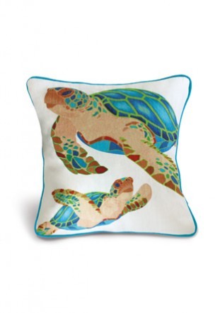 "HONU/TURTLE" Cotton/Twill KEEPSAKE PILLOW