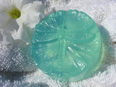 Dragon Fly Round glycerin bar in English Garden "Ocean blue"