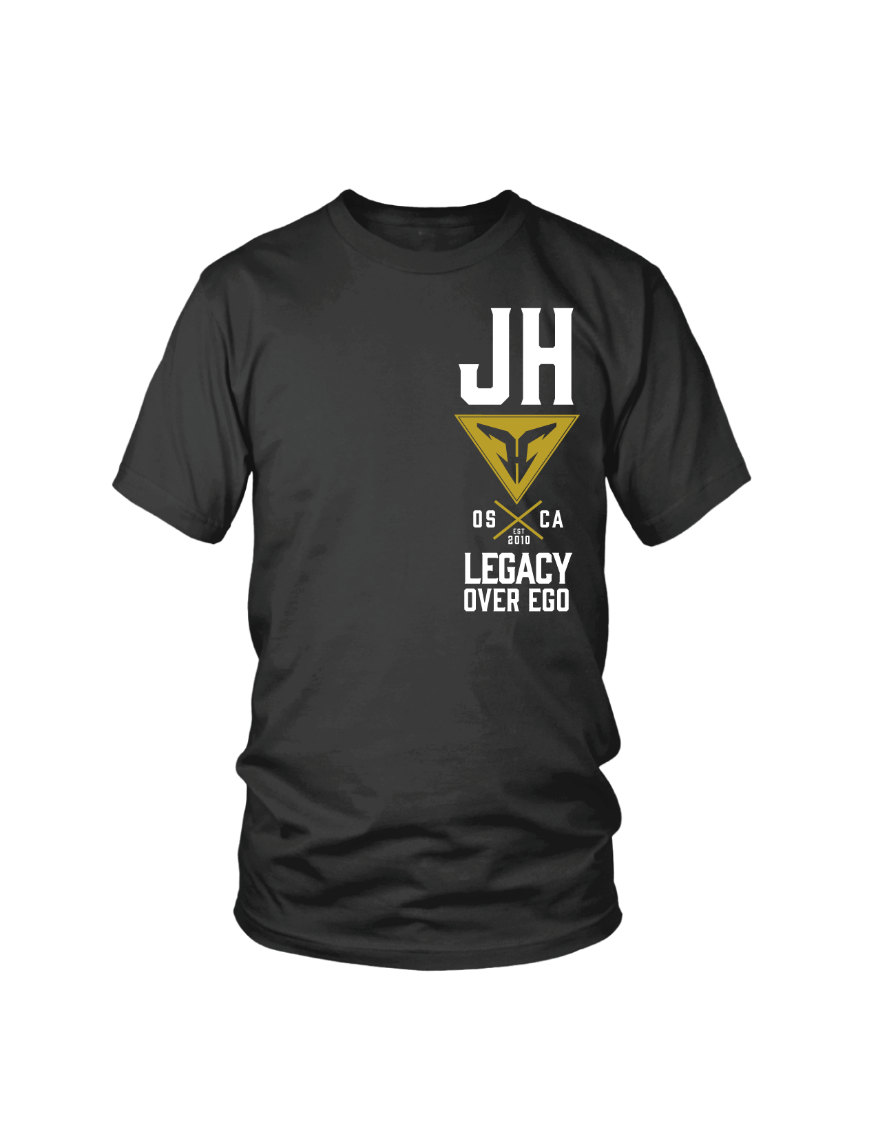 JHA Legacy over Ego black graphic tee
