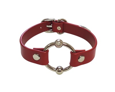 Anise Choker ( Red + Silver )