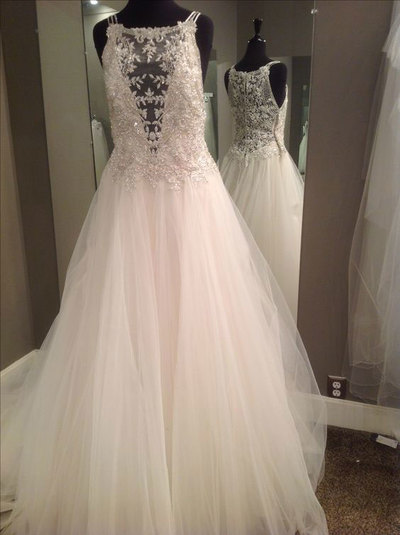 Elegant A-Line Wedding Dresses Bridal Gown with Appliques