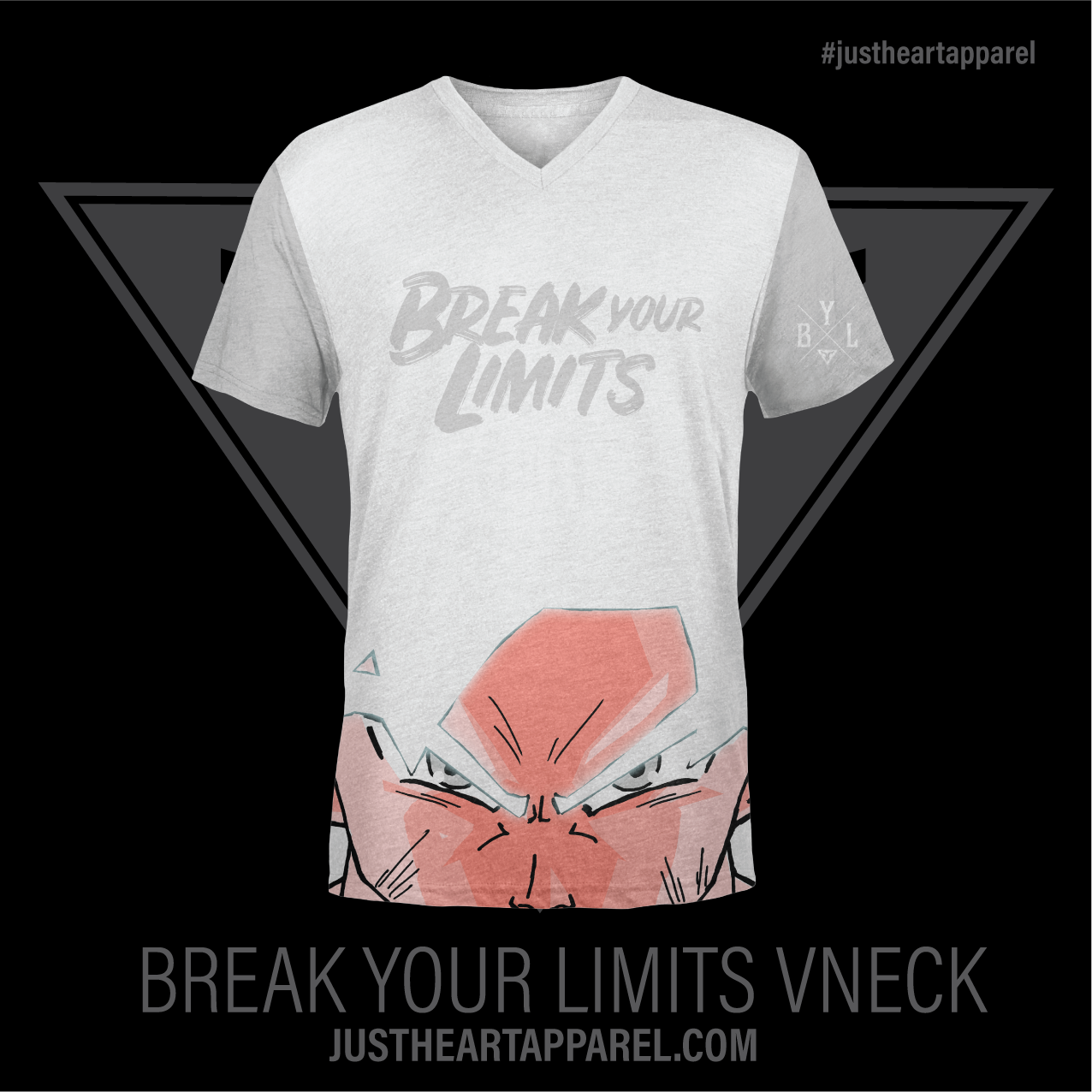 Break your Limits sublimated v-neck tee