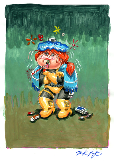 SCARLETT Fever / Sickly SHANA Color Rough - G.I. Jokes Series 2 2018