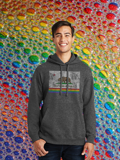 California Rainbow Flag Hoodie