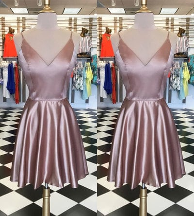 Spaghetti Straps Short Homecoming Dress