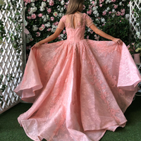 Pink Princess Prom Dress, High Quality Ball Gown, Long Party Dresses - Thumbnail 1