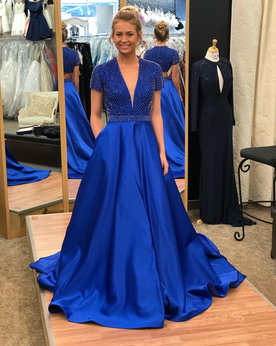 Royal Blue Long Prom Dress, 2018 Prom Dress, Graduation Dress, Party Dress